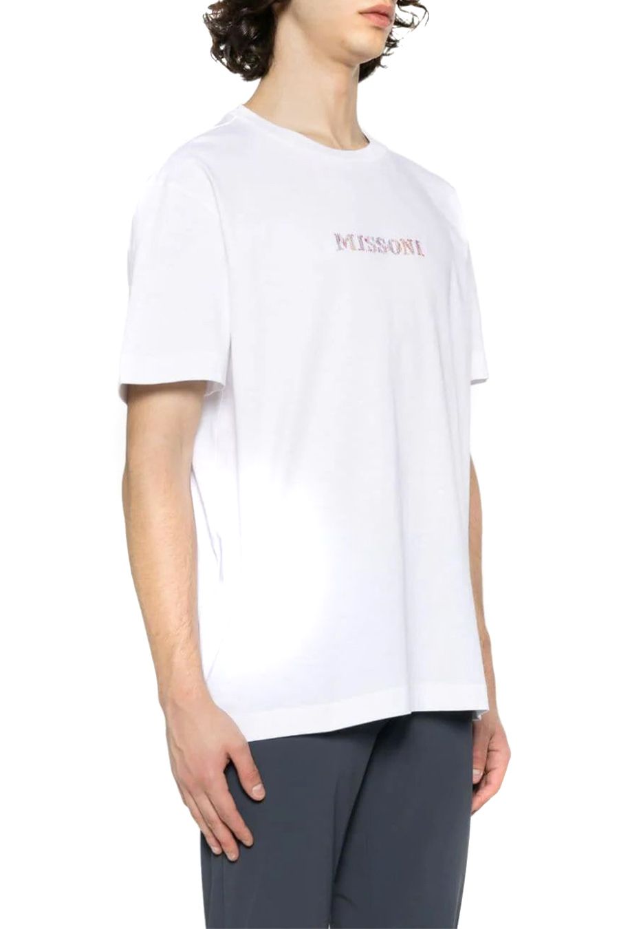MISSONI  T-Shirt Bianca in Cotone Missoni da Uomo Convenienza