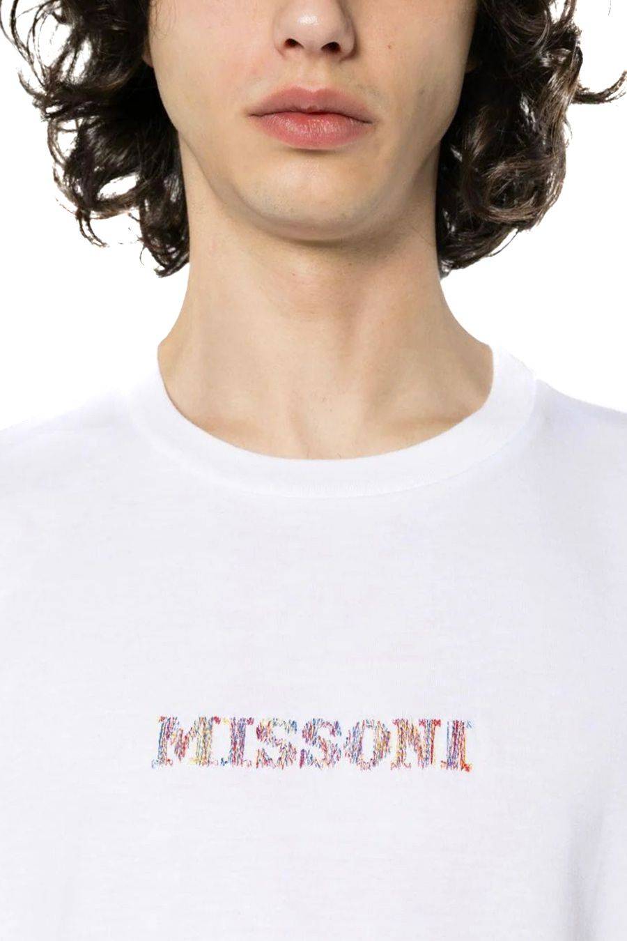 MISSONI  T-Shirt Bianca in Cotone Missoni da Uomo Convenienza