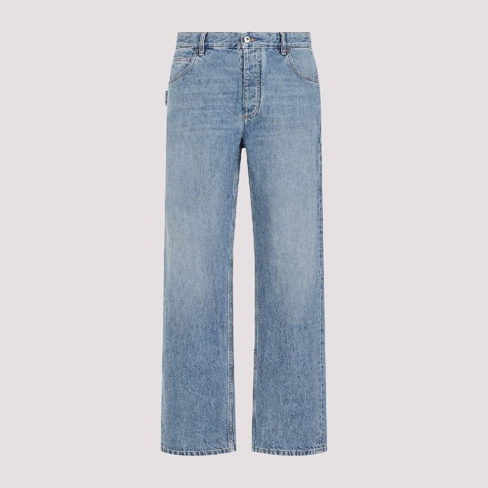 BOTTEGA VENETA  Jeans Dritti in Cotone Blu Medio Uomo Bottega Veneta Novità