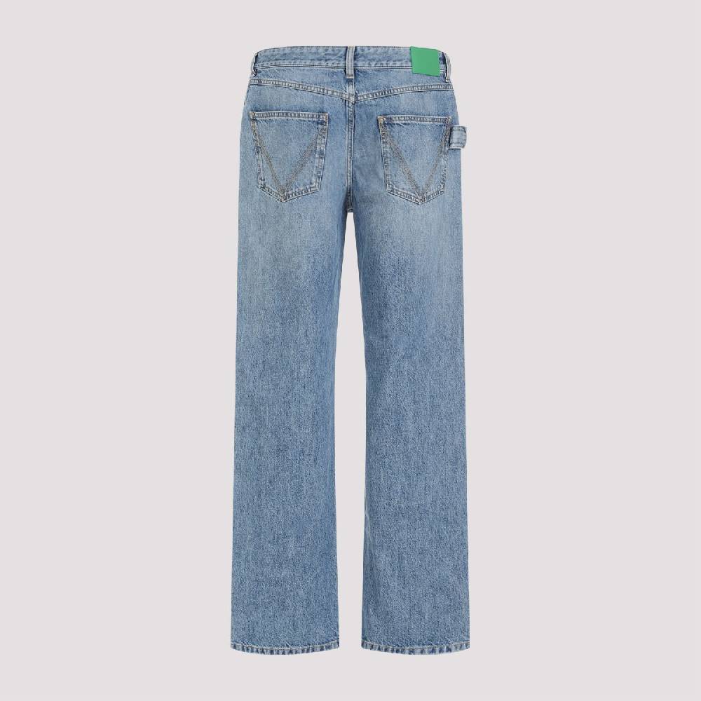 BOTTEGA VENETA  Jeans Dritti in Cotone Blu Medio Uomo Bottega Veneta Novità