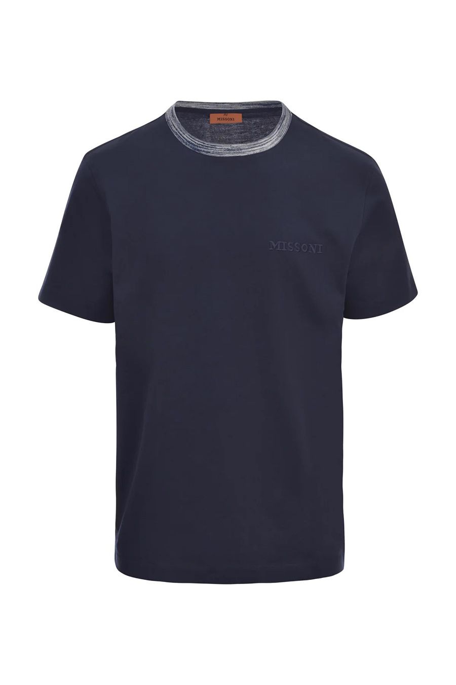 MISSONI Polo di Cotone Blu Scuro Uomo Missoni UC22SL01-BJ0002-AS70WR