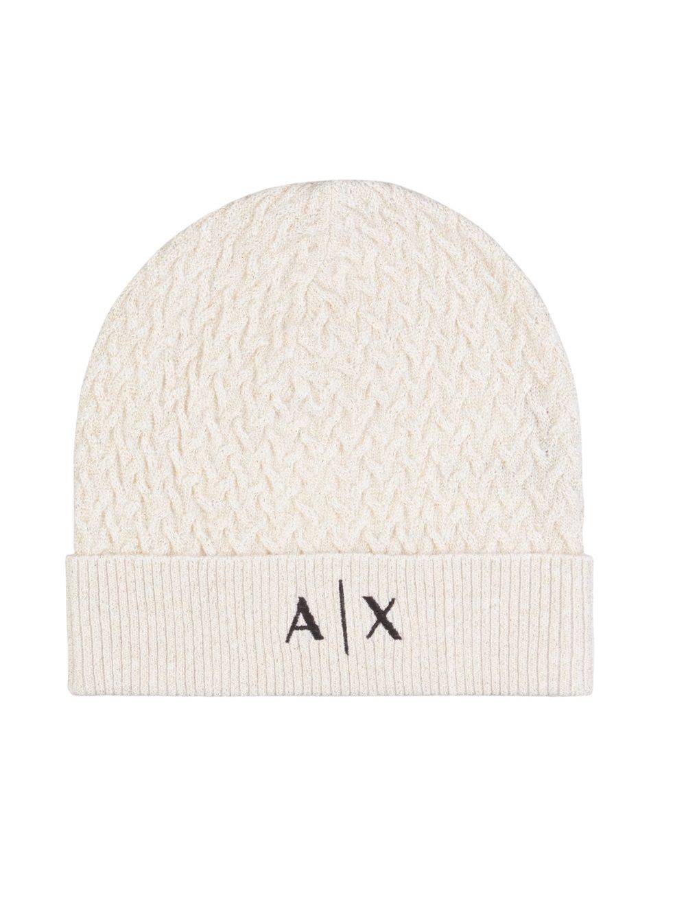 ARMANI EXCHANGE Cappello Glitterato in Misto Lana Beige da Donna Armani Exchange