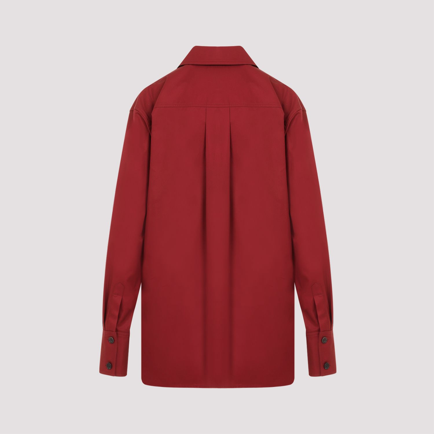 SAINT LAURENT  Camicia Rossa di Cotone Saint Laurent Donna Outlet