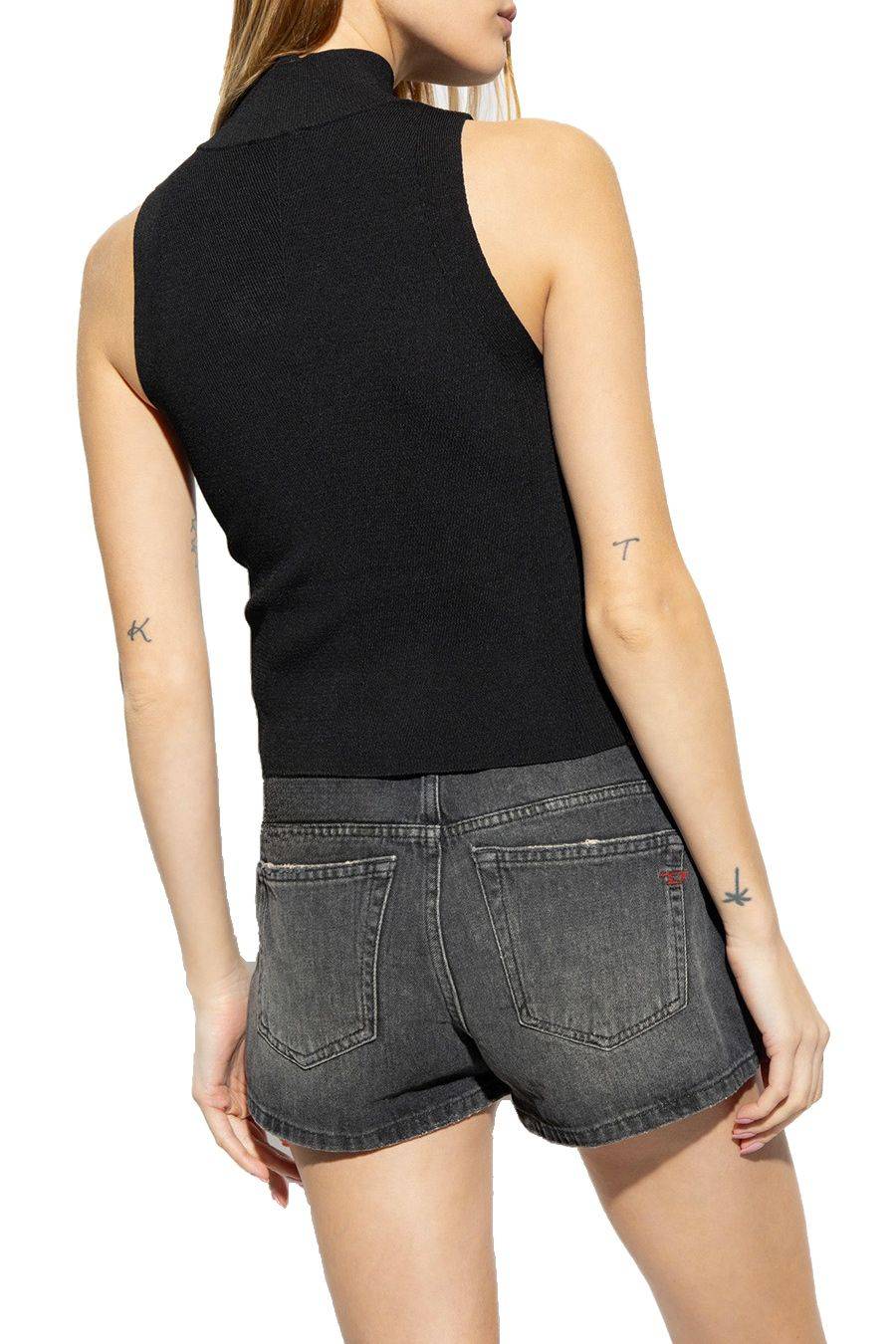 DIESEL  Top Nero in Cotone Diesel da Donna - A13020 0DLAX9XX Saldi