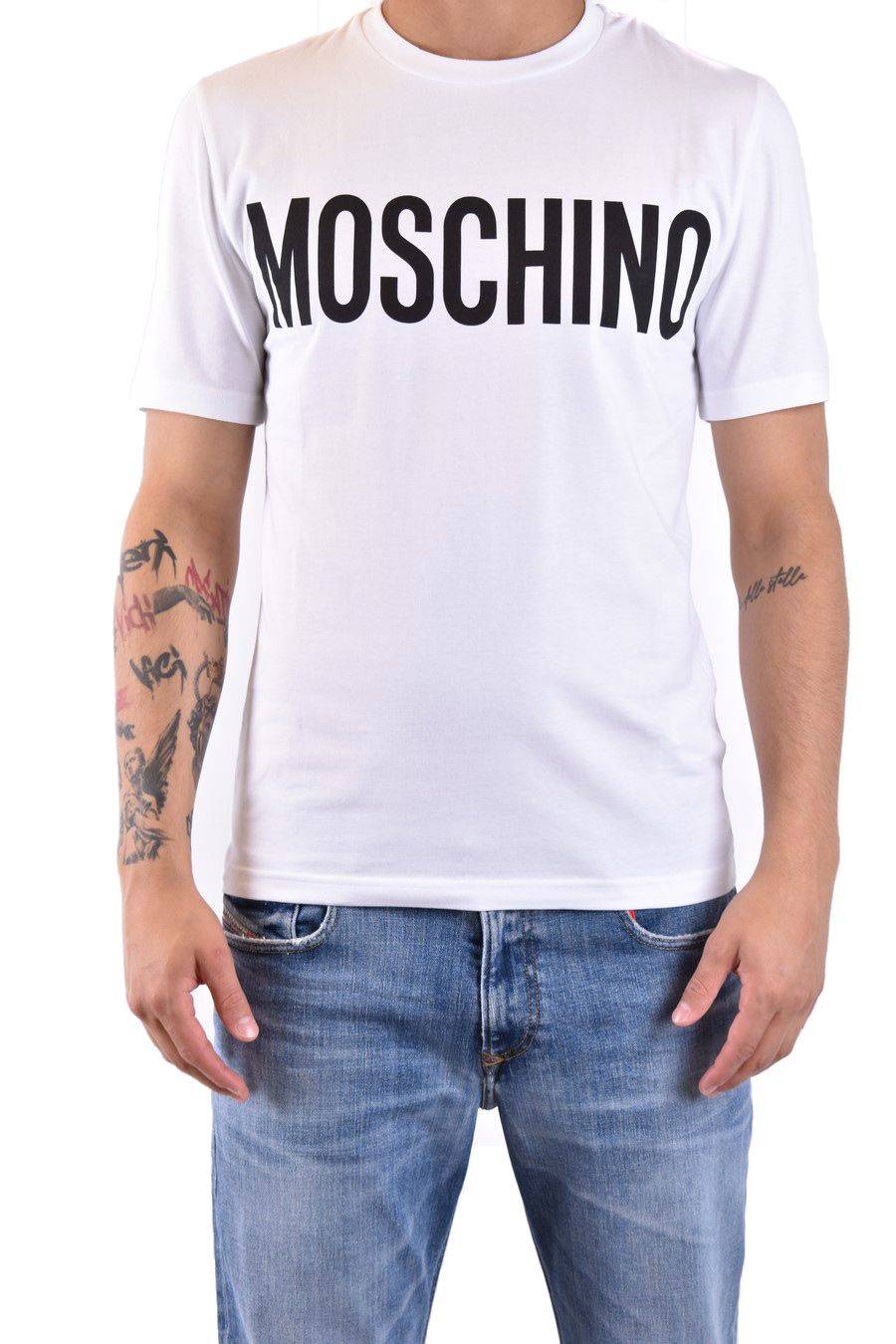 MOSCHINO  Polo Bianca in Cotone da Uomo Moschino A0702 20391001 Offerte