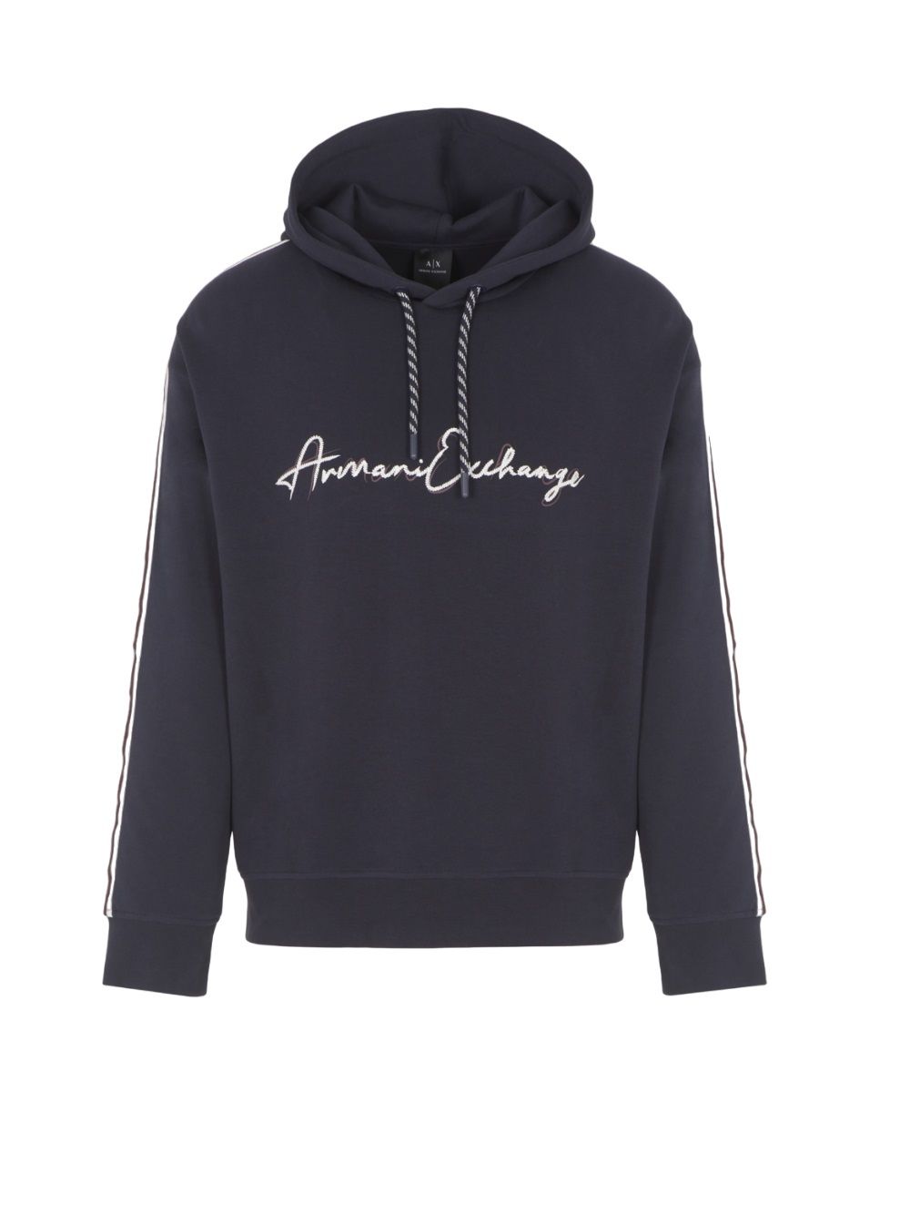 ARMANI EXCHANGE Felpa con Cappuccio in Cotone Blu - Armani Exchange Uomo