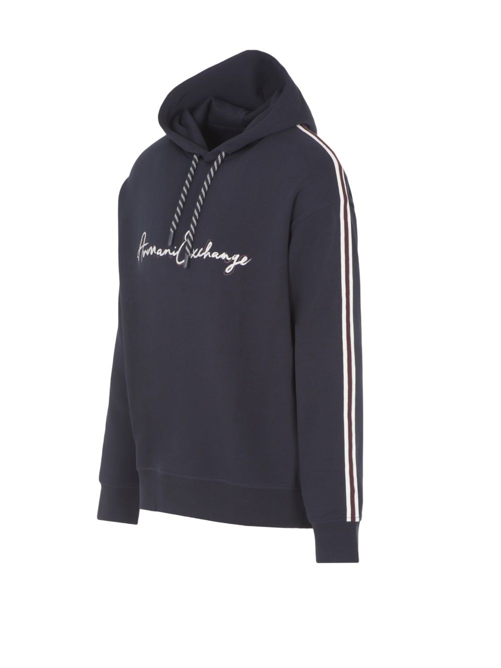 ARMANI EXCHANGE  Felpa con Cappuccio in Cotone Blu - Armani Exchange Uomo Vendita Economica