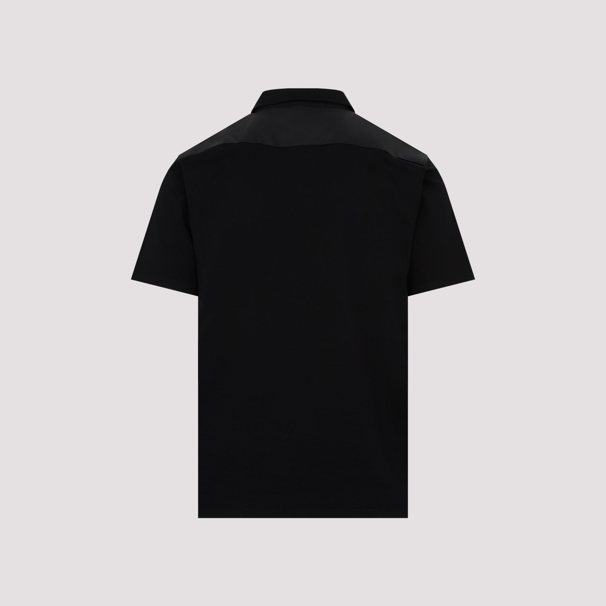 PRADA  Polo Prada in Cotone Nero - Colletto Classico & Logo Nuova