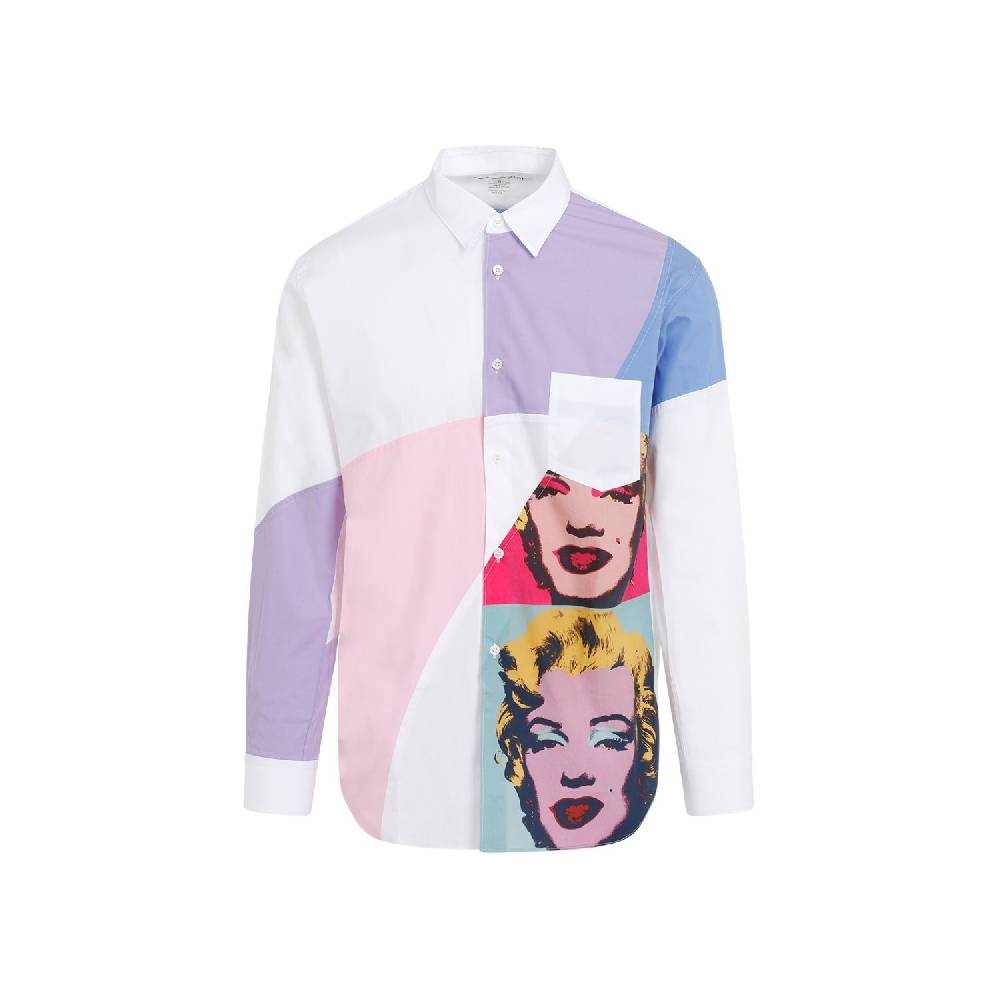 COMME DES GARÇONS SHIRT Camicia Poplin Patchwork Andy Warhol da Uomo Comme des Garçons