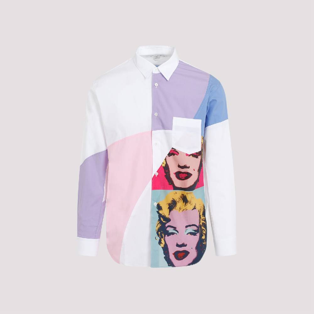 COMME DES GARÇONS SHIRT  Camicia Poplin Patchwork Andy Warhol da Uomo Comme des Garçons 2025