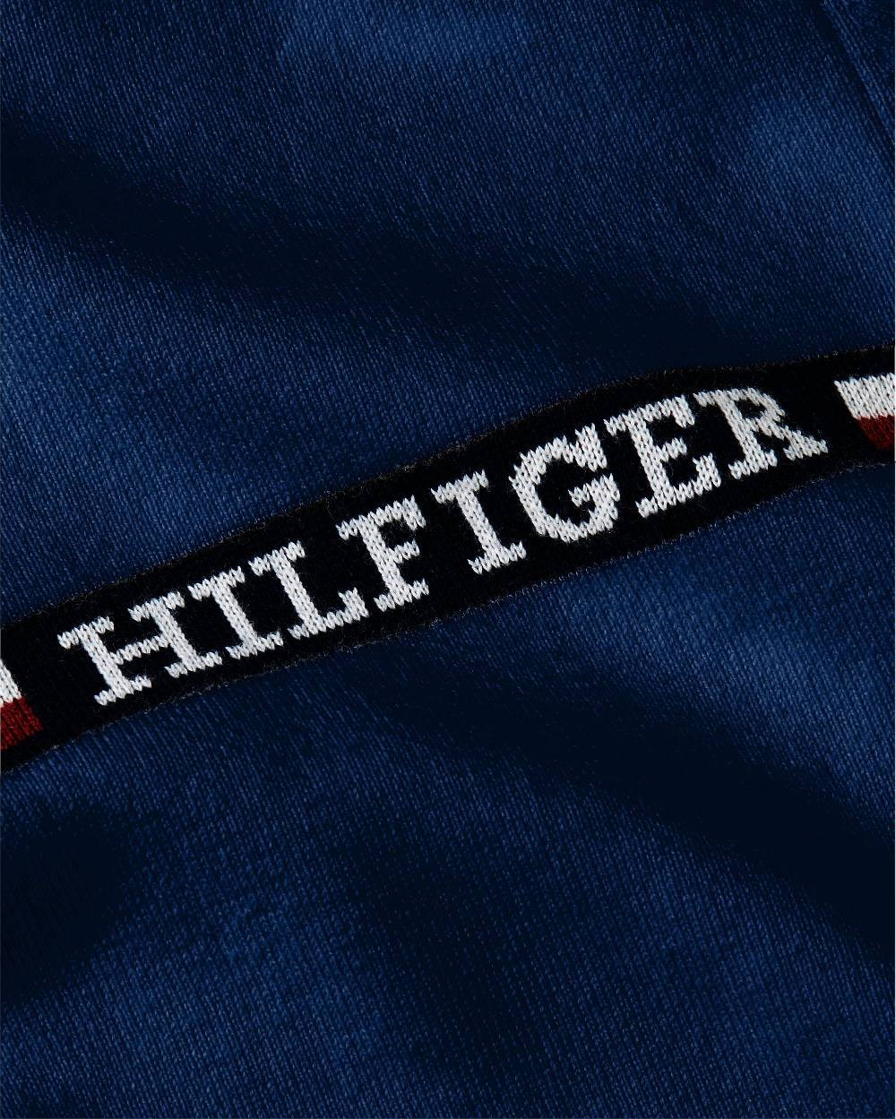 TOMMY HILFIGER  Felpa Pullover Blu in Cotone Misto Tommy Hilfiger Uomo In Linea