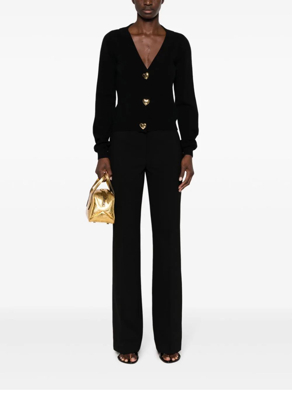 MOSCHINO  Pantaloni Eleganti Neri MOSCHINO da Donna Qualità Garantita