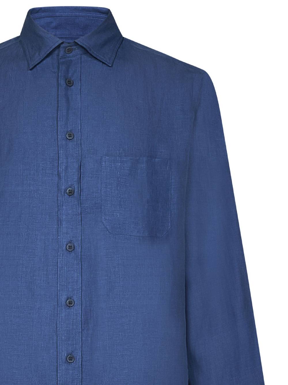 SEASE  Camicia Classica SEASE Blu Reale in Lino da Uomo Prezzo Ridotto