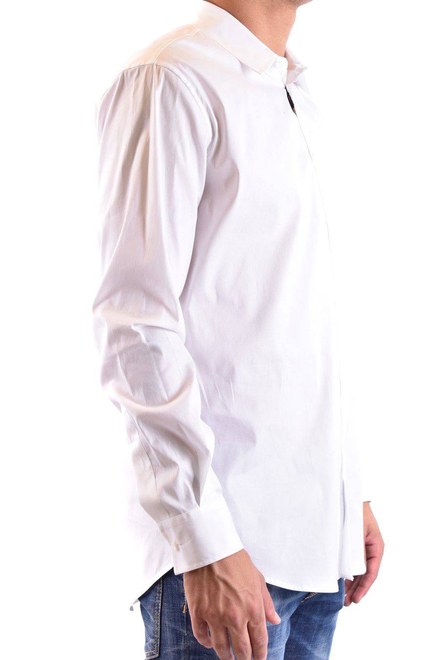 DSQUARED2  Camicia Classica Uomo DSQUARED2 Cotone Bianco Sottocosto