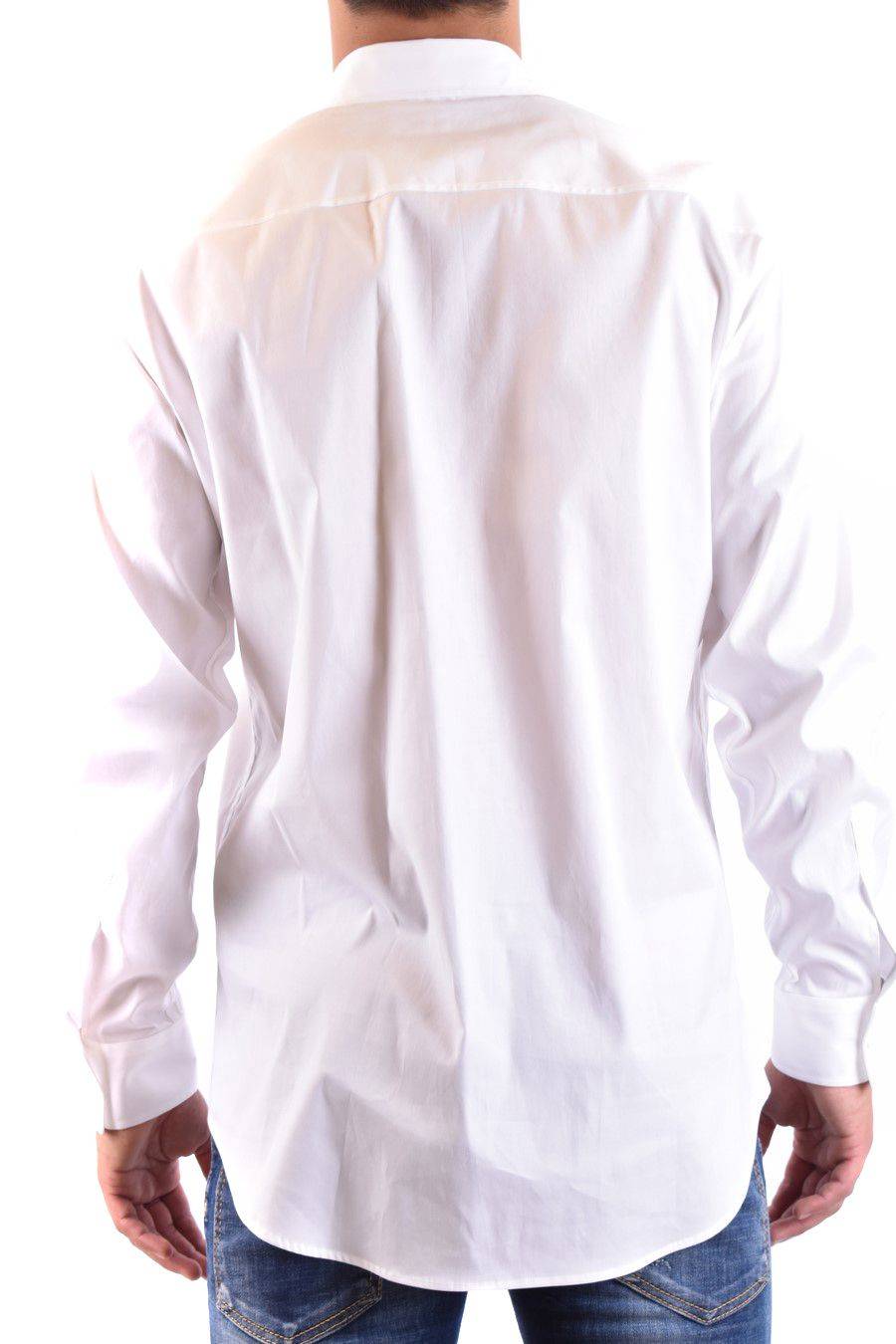 DSQUARED2  Camicia Classica Uomo DSQUARED2 Cotone Bianco Sottocosto