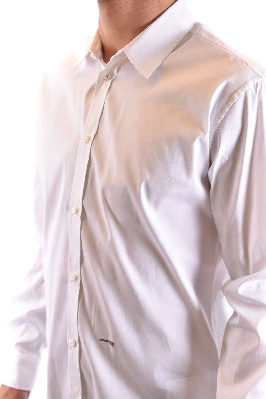 DSQUARED2  Camicia Classica Uomo DSQUARED2 Cotone Bianco Sottocosto