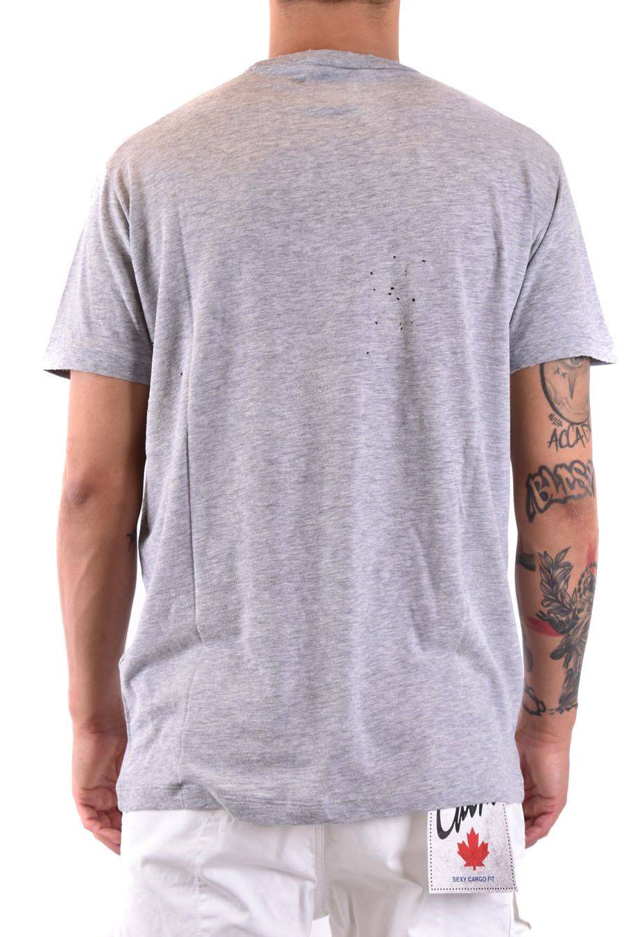 DSQUARED2  Polo Grigia in Cotone Uomo DSQUARED2 Offerte