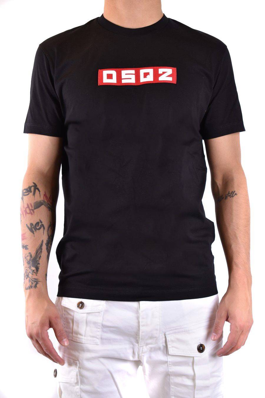 DSQUARED2  T-Shirt Nera in Cotone DSQUARED2 S74GD1223 Vendita Calda