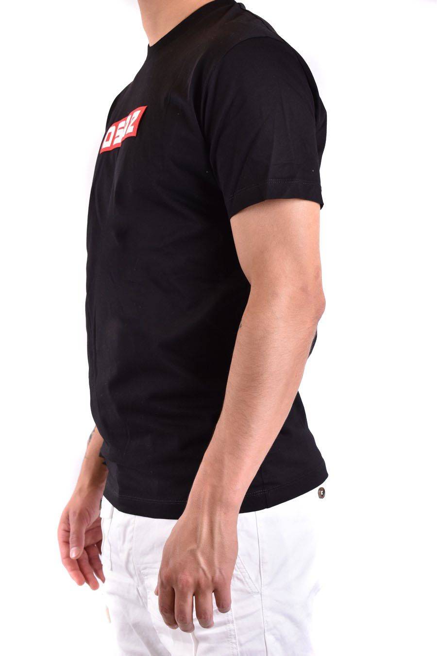 DSQUARED2  T-Shirt Nera in Cotone DSQUARED2 S74GD1223 Vendita Calda