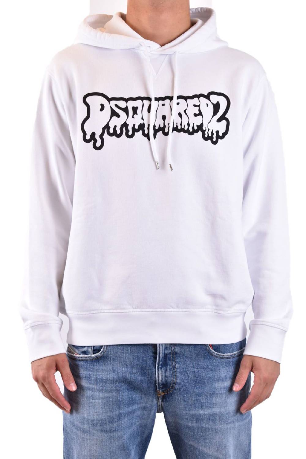 DSQUARED2  Felpa di Cotone Bianca da Uomo DSQUARED2 S74GU0754 Vendita Economica