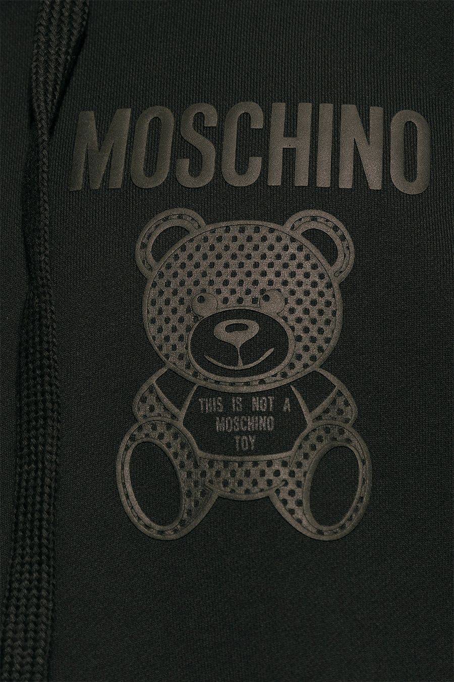 MOSCHINO  Felpa di Cotone Nero Uomo Moschino V1727 Saldi Di Fabbrica