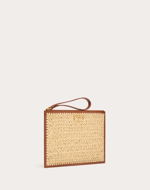 ﻿Red Valentino POCHETTE VLOGO SIGNATURE IN RAFIA Consegna Veloce