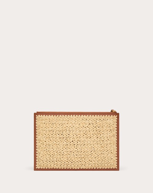 ﻿Red Valentino POCHETTE VLOGO SIGNATURE IN RAFIA Consegna Veloce
