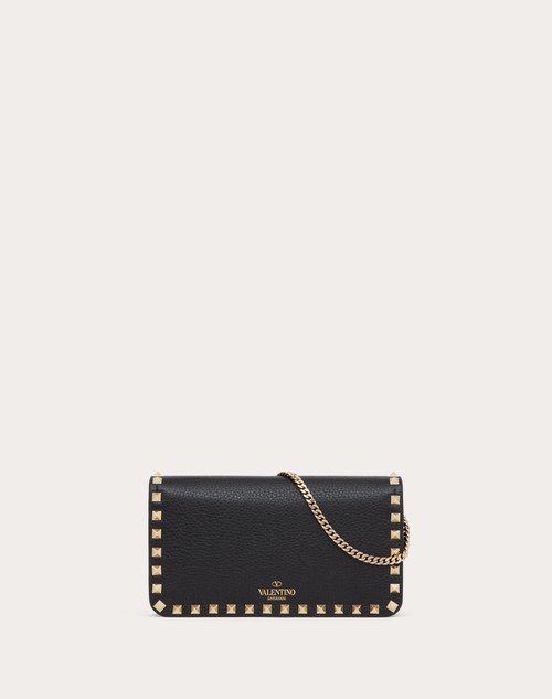 Red Valentino POUCH CON CATENA ROCKSTUD IN VITELLO GRANATO Presa