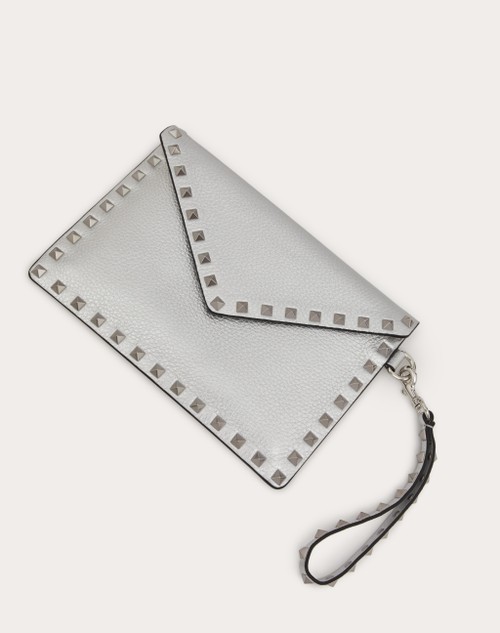 Red Valentino POCHETTE ROCKSTUD IN VITELLO GRANATO METALLIZZATO Offerta
