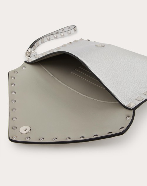 Red Valentino POCHETTE ROCKSTUD IN VITELLO GRANATO METALLIZZATO Offerta