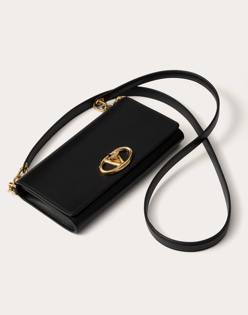 Red Valentino PORTAFOGLIO CON TRACOLLA VLOGO THE BOLD EDITION IN NAPPA In Saldo