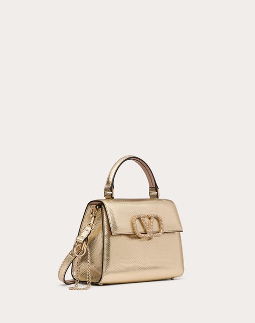 Red Valentino BORSA A MANO PICCOLA VALENTINO GARAVANI VSLING IN KARUNG METALLIZZATO Promozione Limitata