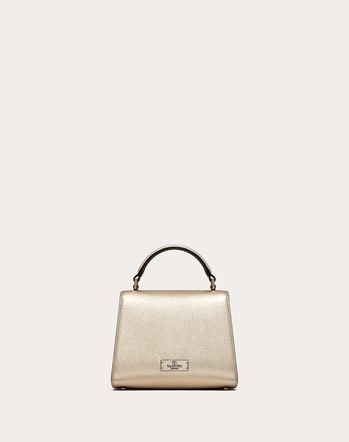 Red Valentino BORSA A MANO MINI VSLING IN VITELLO GRANATO METALLIZZATO Novità