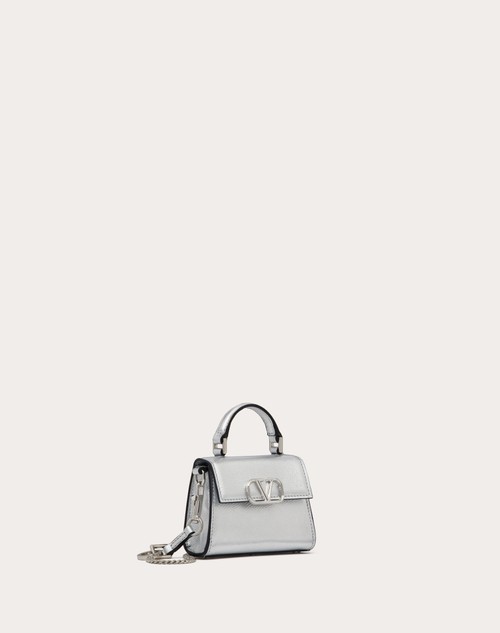 Red Valentino BORSA A MANO MICRO VSLING IN VITELLO GRANATO METALLIZZATO Economico