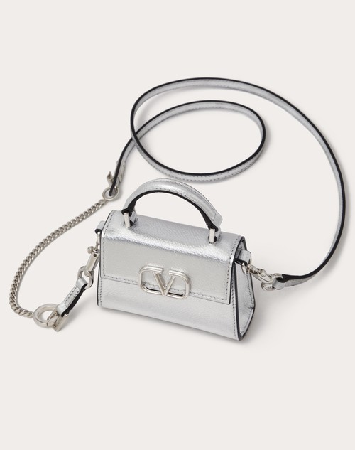 Red Valentino BORSA A MANO MICRO VSLING IN VITELLO GRANATO METALLIZZATO Economico