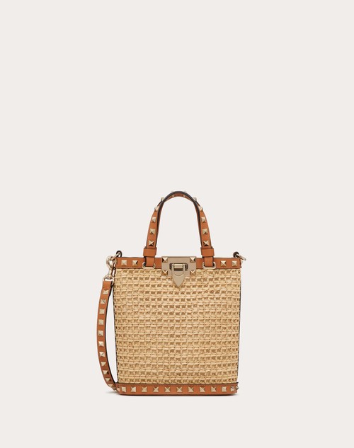 Red Valentino MINI BORSA CON TRACOLLA ROCKSTUD IN RAFIA Vendite Flash