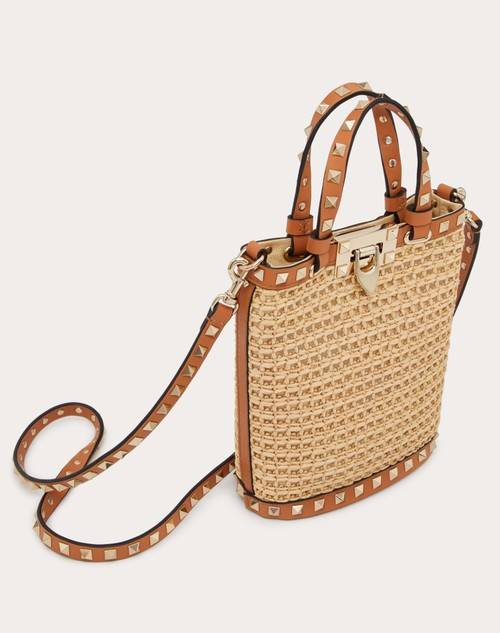Red Valentino MINI BORSA CON TRACOLLA ROCKSTUD IN RAFIA Vendite Flash