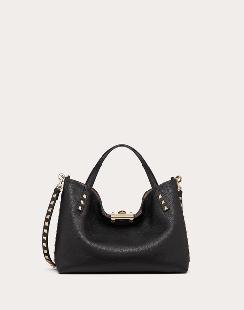 Red Valentino BORSA PICCOLA ROCKSTUD IN VITELLO GRANATO CON FODERA A CONTRASTO Moda