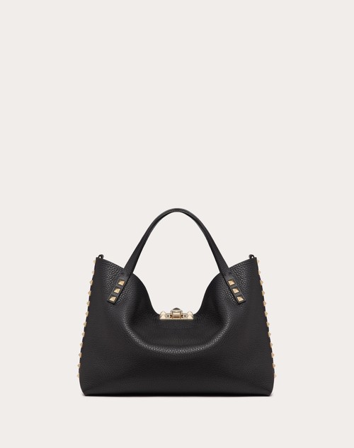 Red Valentino BORSA PICCOLA ROCKSTUD IN VITELLO GRANATO CON FODERA A CONTRASTO Moda