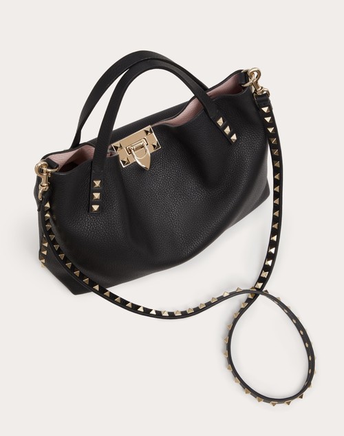 Red Valentino BORSA PICCOLA ROCKSTUD IN VITELLO GRANATO CON FODERA A CONTRASTO Moda