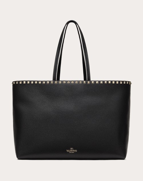 Red Valentino BORSA SHOPPING ROCKSTUD IN VITELLO GRANATO Italy