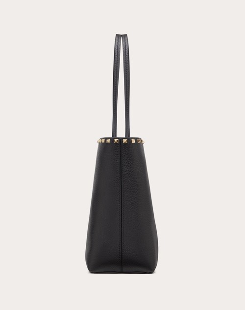 Red Valentino BORSA SHOPPING ROCKSTUD IN VITELLO GRANATO Italy
