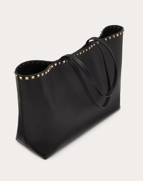 Red Valentino BORSA SHOPPING ROCKSTUD IN VITELLO GRANATO Italy