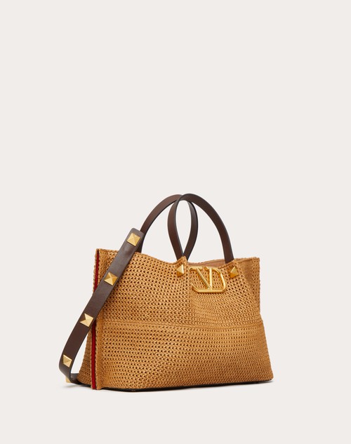 Red Valentino BORSA SHOPPING MEDIA IN RAFIA SINTETICA Spedizione Gratuita
