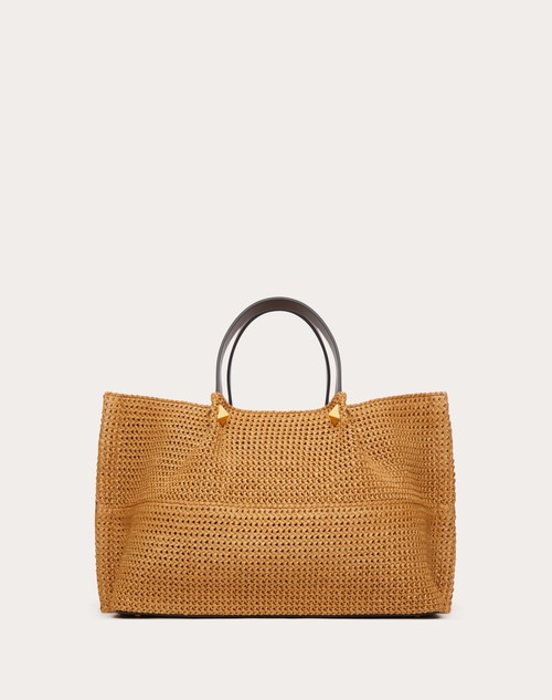 Red Valentino BORSA SHOPPING MEDIA IN RAFIA SINTETICA Spedizione Gratuita