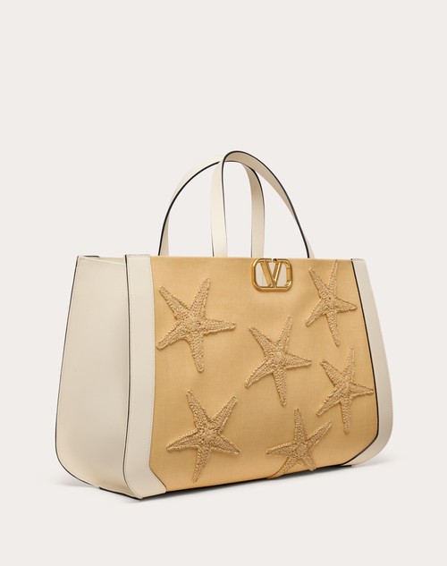 Red Valentino BORSA A MANO VALENTINO GARAVANI ESCAPE IN RAFIA CON RICAMO Qualità Garantita