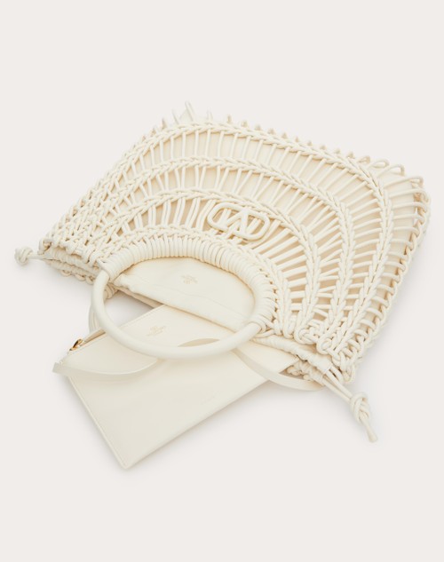 Red Valentino BORSA SHOPPING VALENTINO GARAVANI ALLKNOTS IN PELLE INTRECCIATA Acquista Ora