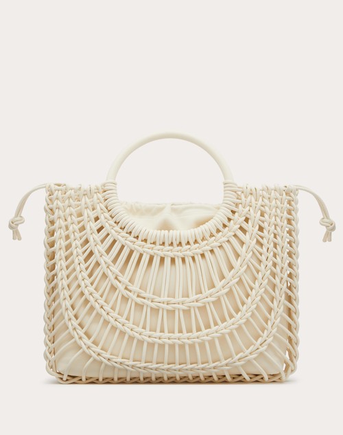 Red Valentino BORSA SHOPPING VALENTINO GARAVANI ALLKNOTS IN PELLE INTRECCIATA Consegna Veloce