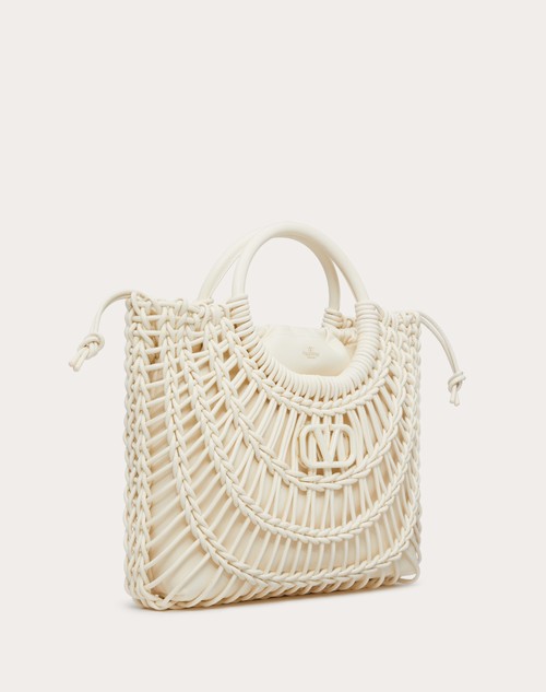 Red Valentino BORSA SHOPPING VALENTINO GARAVANI ALLKNOTS IN PELLE INTRECCIATA Promozione Limitata