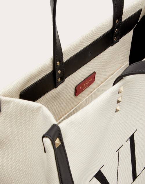 Red Valentino BORSA SHOPPING PICCOLA IN CANVAS CON STAMPA VLTN Affare Del Giorno